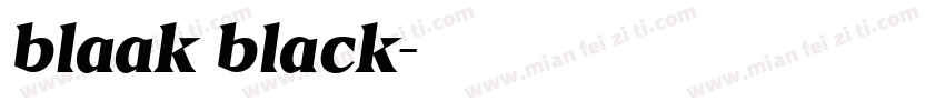 blaak black字体转换